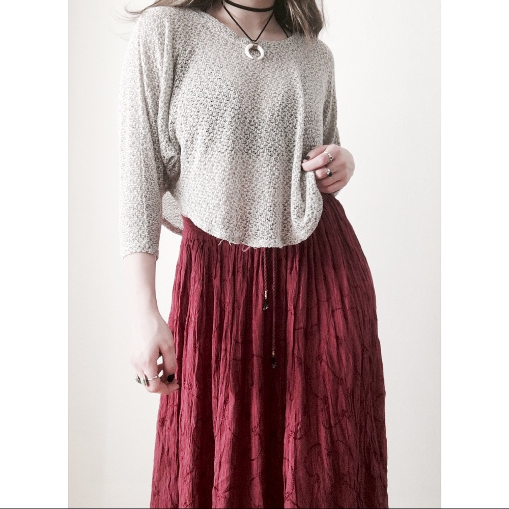 Staring at Stars Open Knit Long Sleeve Knit Top